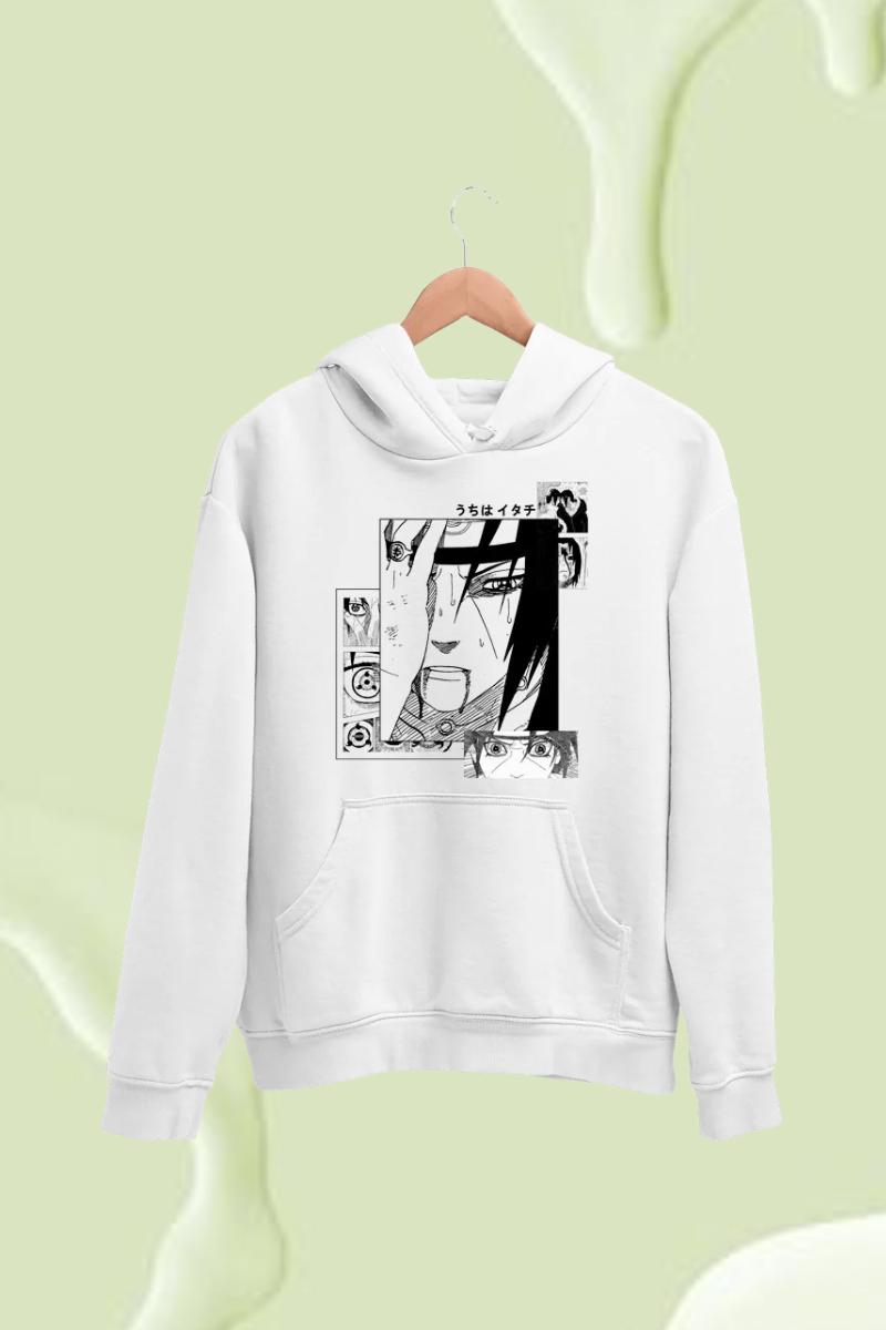 Itachi Sharingan Hoodie - White • Kool Tech • HYPD