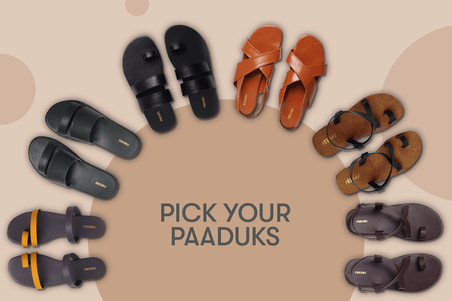 Paaduks Cho Dark Brown Flat Sandals For Women